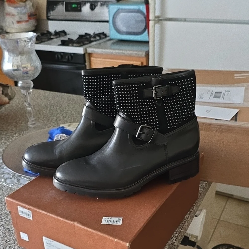 Coach Black Studded Ankle Booties - Picture 4 of 16